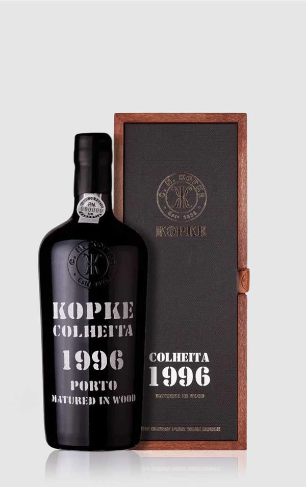 Kopke Colheita port i flot gaveæske 1996 - Bottle Hero