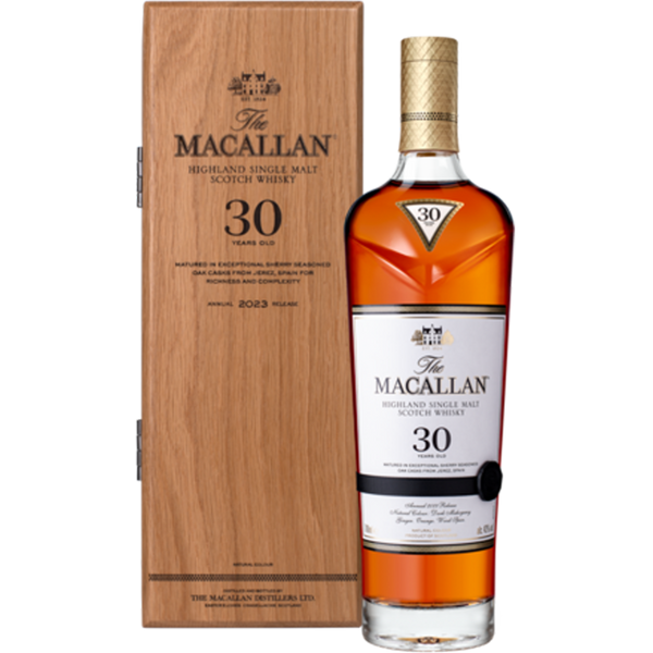 The Macallan Sherry Oak Cask 30 Year Old Single Malt Scotch Whisky - Bottle Hero
