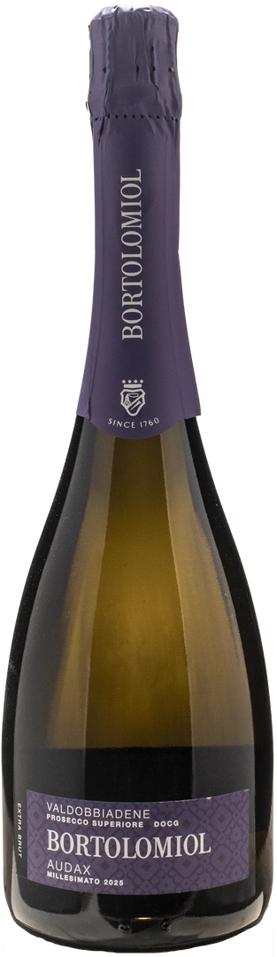 Bortolomiol Valdobbiadene Prosecco Superiore Extra Brut Audax 2025 - Bottle Hero