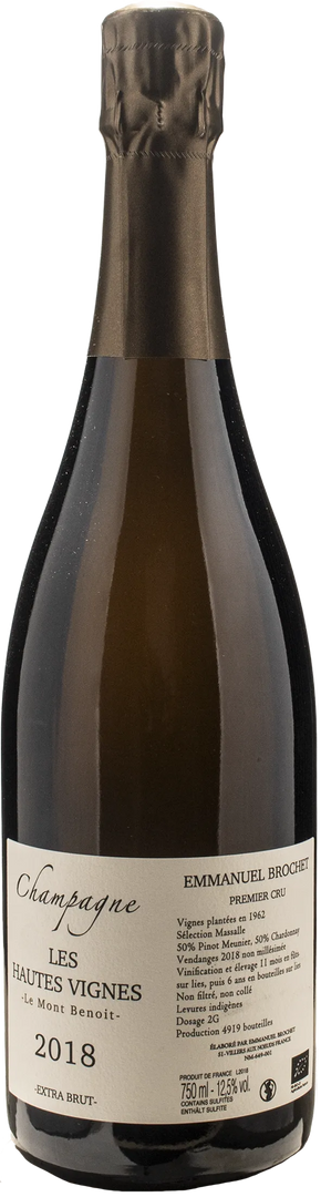 Emmanuel Brochet Champagne 1er Cru Extra Brut Les Hautes Vignes Le Mont Benoit 2018 - Bottle Hero
