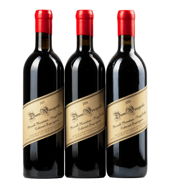 Dunn Vineyards Howell Mountain Cabernet Sauvignon Vertical 2013 - 2014 - 2015 - Bottle Hero