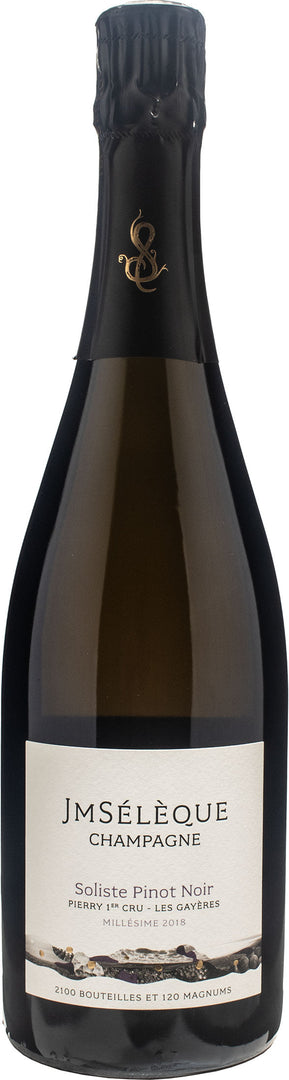 JM Seleque Champagne Soliste Pinot Noir Pierry 1er Cru Les Gayeres Extra Brut 2018