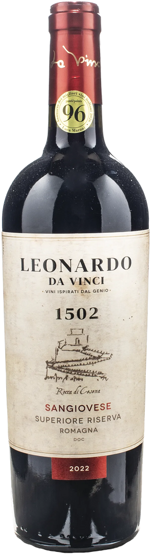 Leonardo da Vinci 1502 Sangiovese Superiore Rocca di Cesena Riserva 2022 - Bottle Hero