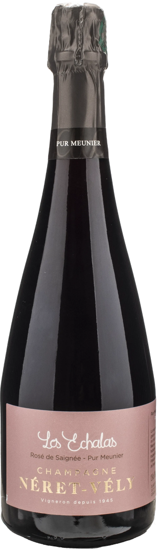 Neret Vely Champagne Les Echalas Pur Meunier Rosè de Saignee Extra Brut