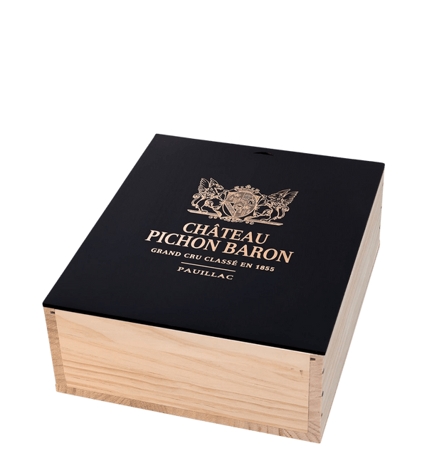 Château Pichon-Longueville Baron Black Gift Box 2016 (3 flasker) - Bottle Hero