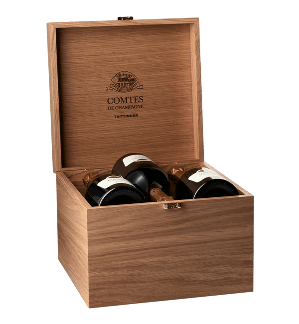 6 flasker Taittinger Comtes de Champagne 2013 i original trækasse - Bottle Hero
