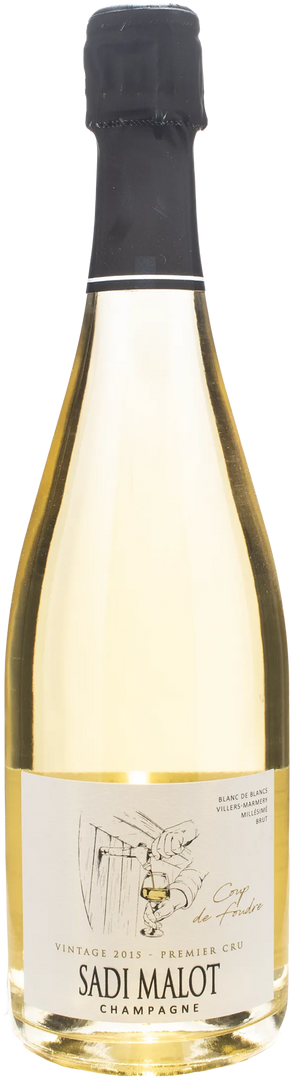 Sadi Malot Champagne 1er Cru Blanc de Blancs Coup de Foudre Brut 2015 - Bottle Hero
