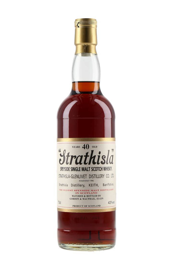 Strathisla Distillery Labels 40 years - Bottle Hero