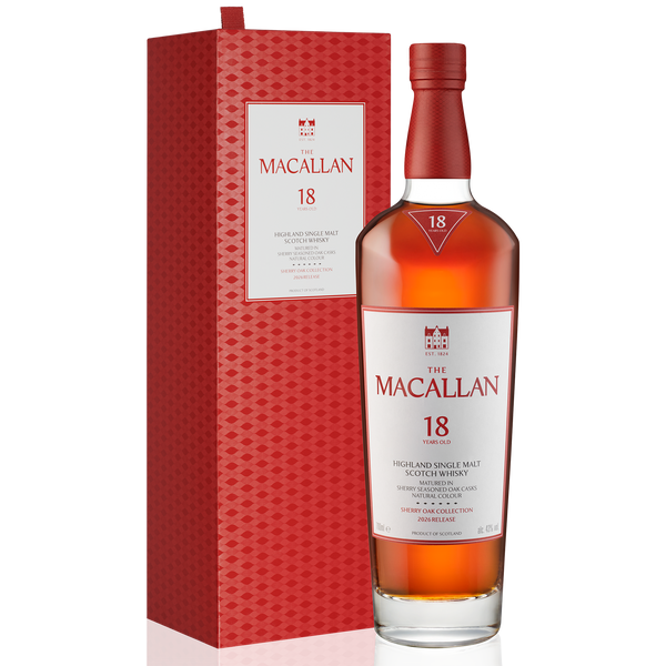 The Macallan Sherry Oak Cask 18 Year Old Single Malt Scotch Whisky, Release 2026