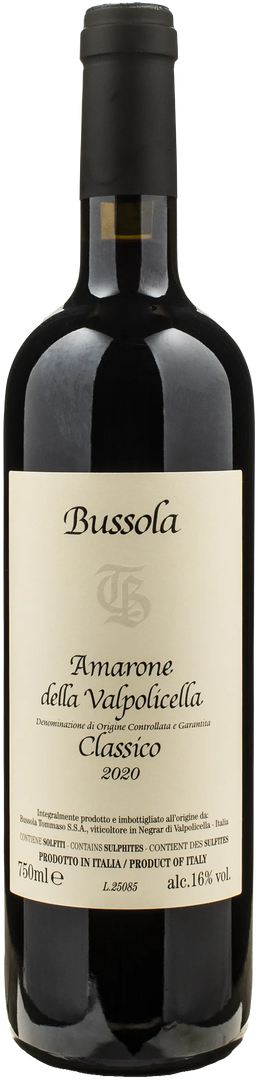 Tommaso Bussola Amarone della Valpolicella Classico TB 2020 - Bottle Hero