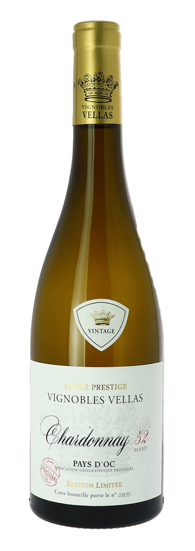 Vignobles Vellas, Pays Chardonnay Blend 52 2025 White - Bottle Hero